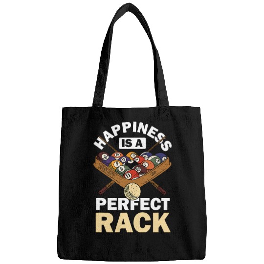 Happiness Is A Perfect Rack Pool Player Pool Cue Billiard Bags