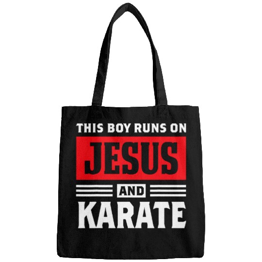 This Boy Runs On Jesus And Karate Christian Gift Bags