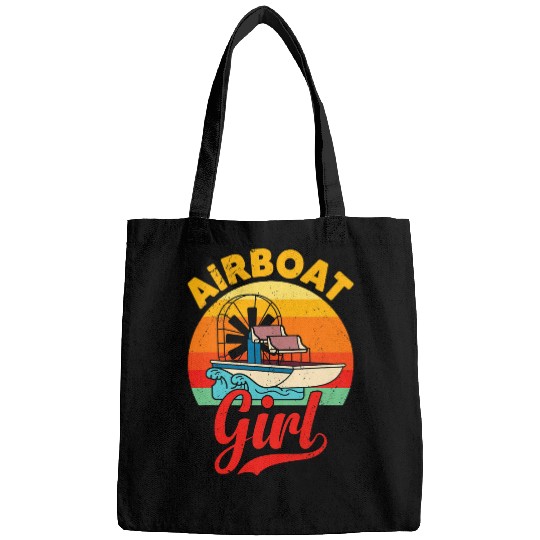 Airboat Girl Airboat Turistic Rides Swamp Boat Fans Bags