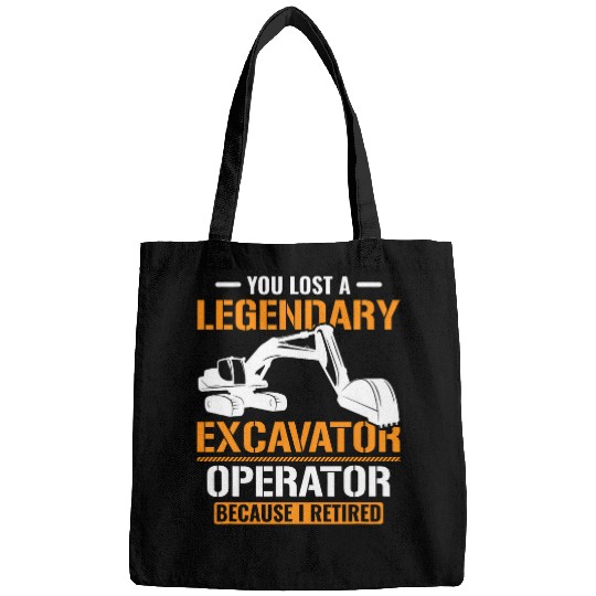 Retired Excavator Heavy Equipment Operator Retirement Bags