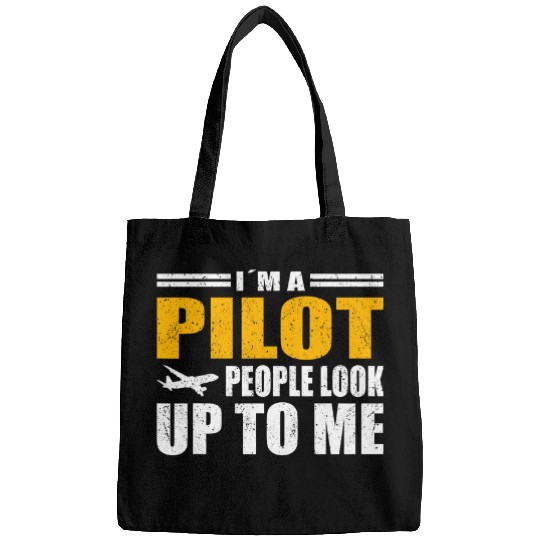 Pilot people look up airplane pilot costume aviation Bags