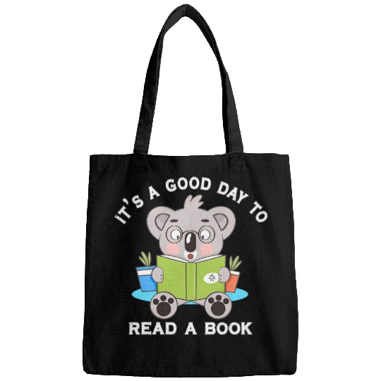 Its a Good Day to Read a Book Koala Bear Reading Book Bags