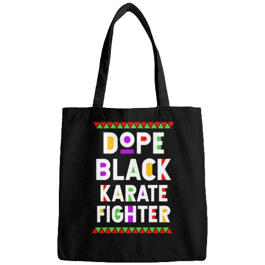 Dope Black Karate Fighter African American Sports Bags