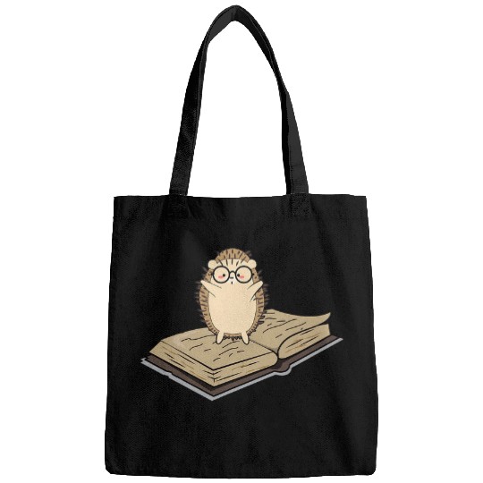 Hedgehog on a Book Hedgehog Bags