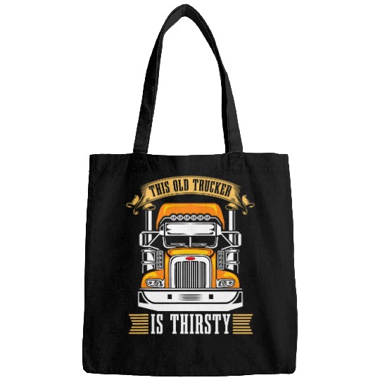 Truck Driver Big Rig Trucking Old Man Trucker Bags
