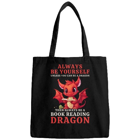 Always Be Yourself For Nerds Book Reading Red Dragon 1 Bags