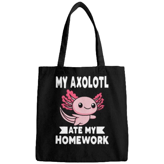 My Axolotls Ate My Homework Cute Walking Fish Biology Student Bags