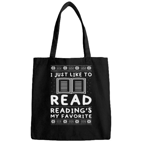 I Just Like To Read Readings My Favorite xmass Book Club Fan 8 Bags