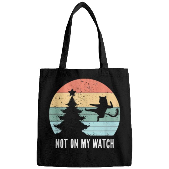 Retro Cat Christmas Kung Fu Bags