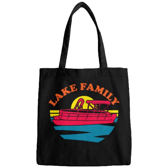 Lake Family Boating Weekend Summer Pontoon Boat Dad Mom Kid Bags