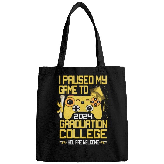 Gaming i paused my game to graduate college Gamer Graduation Bags