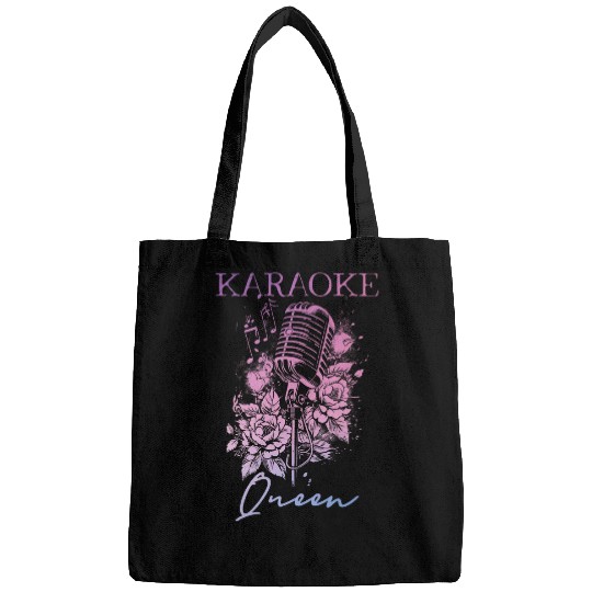 Karaoke Queen Singer vintages Microphone Flowers Singing Girl 3 Bags