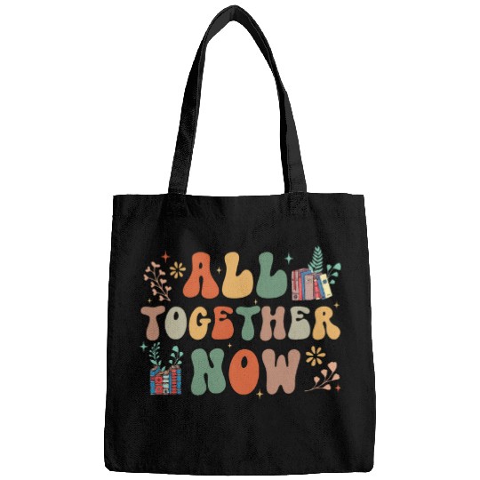 all toger now summer reading rainbow hand book lover Bags