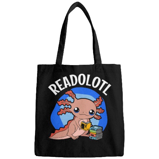 Amphibian Salamander Readolotl Book Reading Bookworm Axolotls Bags