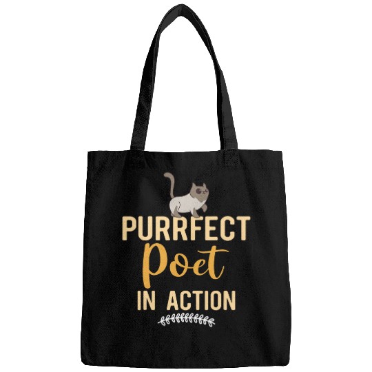 Poetry Cat Feline Lover Literature Poet Writer Novel Teacher 3 Bags