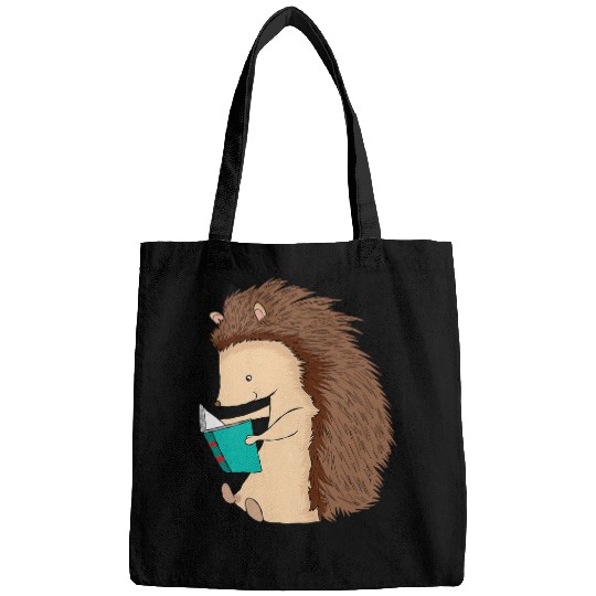 Animal Reading Hedgehog Funny Book Nerd Animal Lover Bags