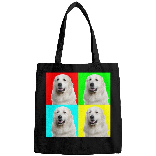 Pop Art Dog Great Pyrenees Bags
