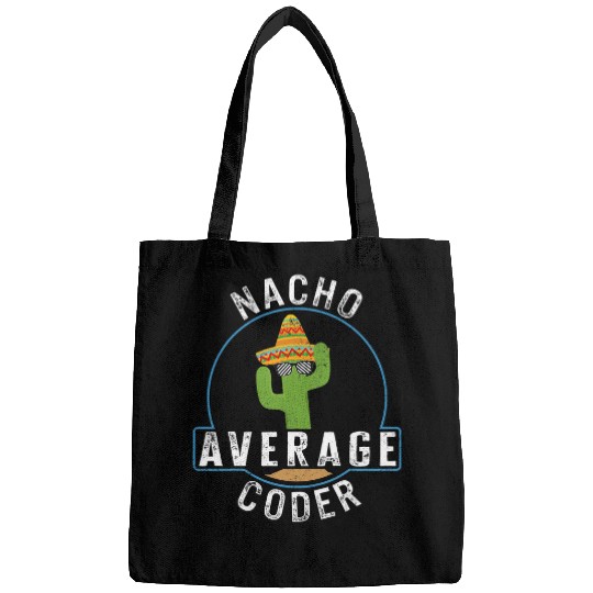 Programmer Nacho Average Coder Computer Programs Funny Codi Bags