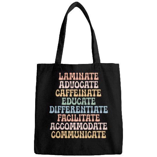 SPED Teacher Essentials Laminate Advocate Educate Bags