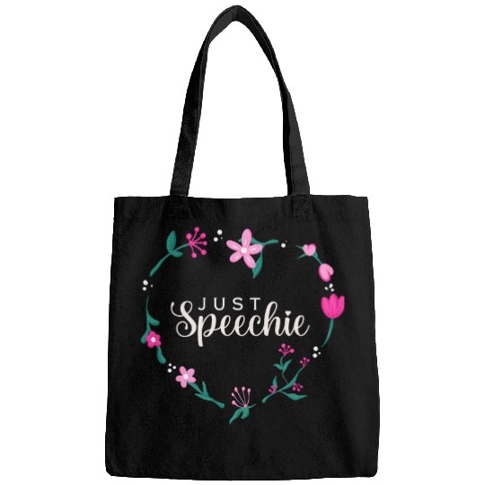 Speech Language Pathologist Therapy Just Speechie Floral SLP Bags