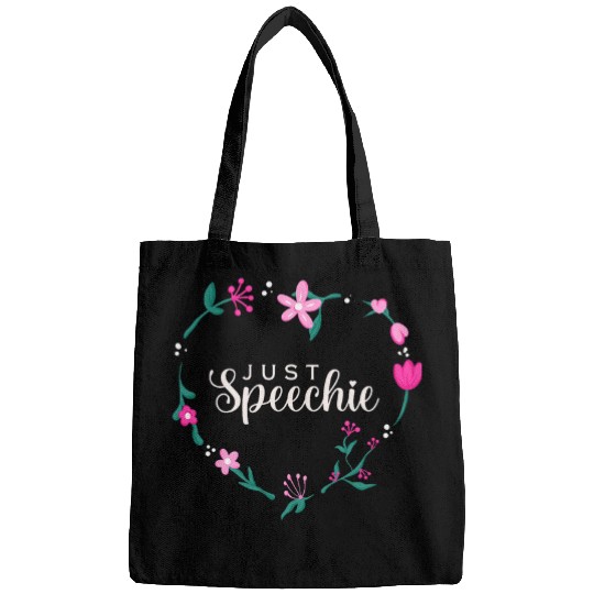 Speech Language Pathologist Therapy Just Speechie Floral SLP Bags