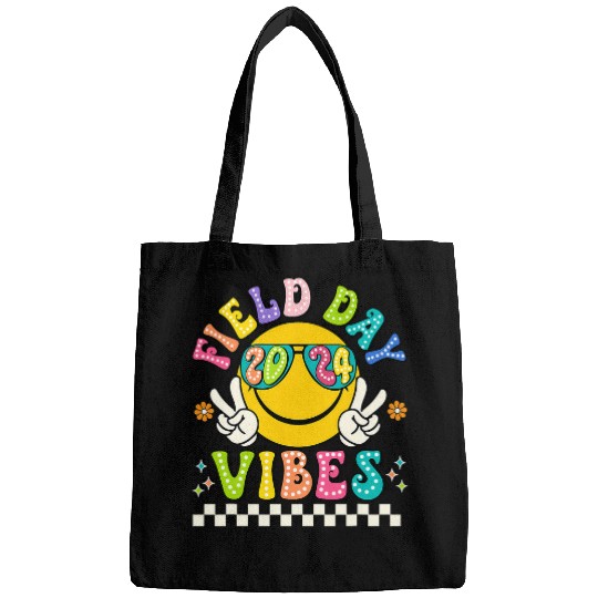 Field Day Vibes 2024 Field Trip Fun Day Teacher Student Bags