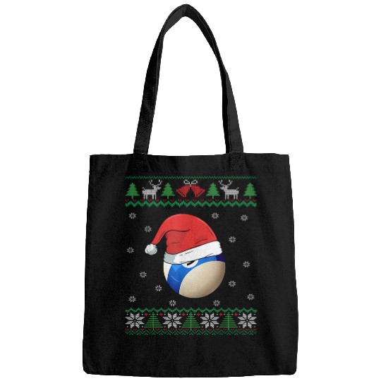 Billiard Ball Ugly Christmas Pool Player Bags