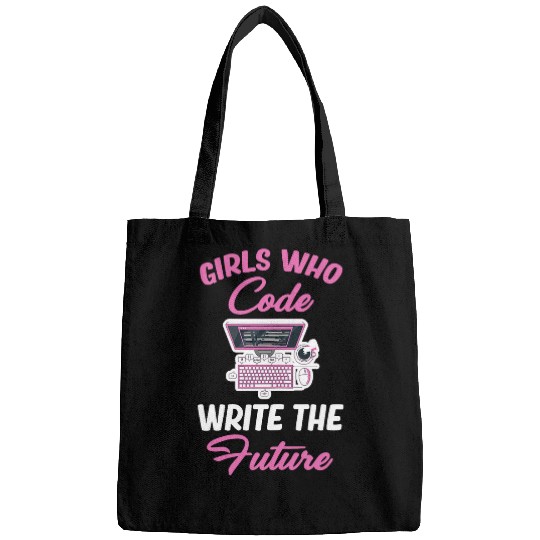Girl Who Code Writes The Future Programmer Computer Coder Bags