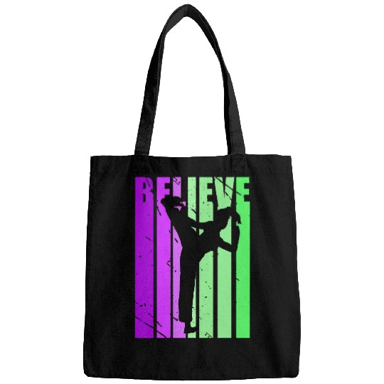 Retro Martial Arts Girl Karate Kung Fu Judo Jiu Jitsu Kids 1 Bags