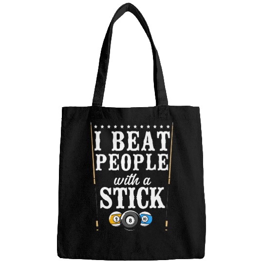 Billiards Pool Player Ball Pun vintages I Beat People With A Bags