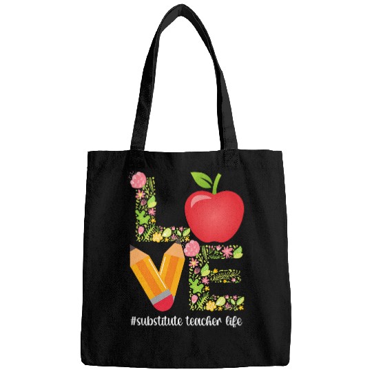 Love Substitute Teacher Sub Teacher Substitute Teaching Bags