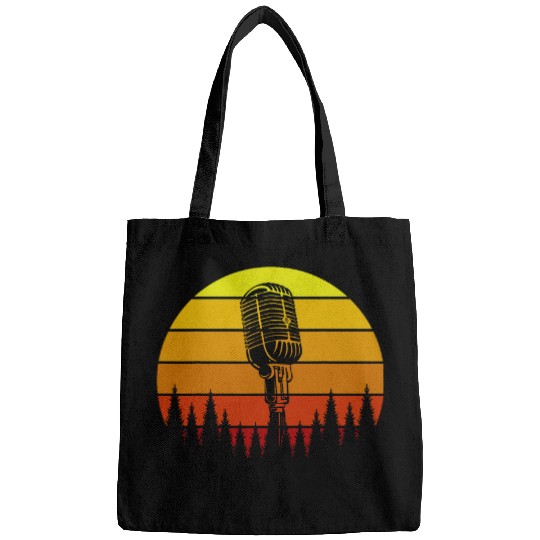 vintages Singer Vocalist Musician Retro Microphone Singing 6 Bags