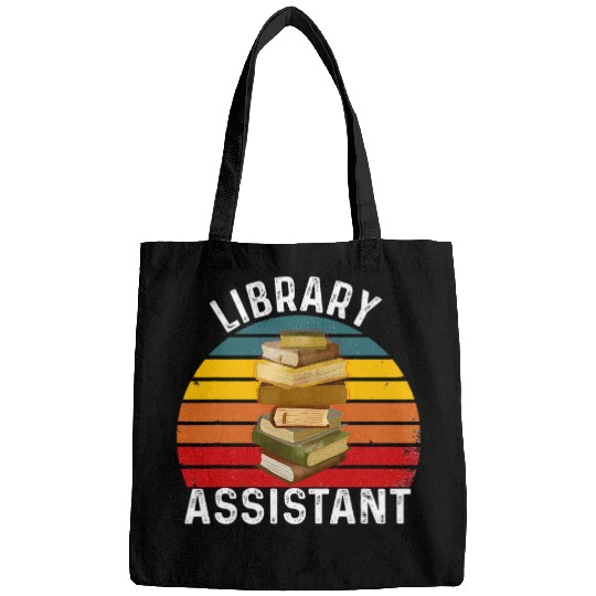 Library Assistant Book Readers Literature Library for mom Bags