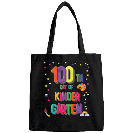 Happy 100th Day Of Kindergarten Teacher Gift Student Kids Bags