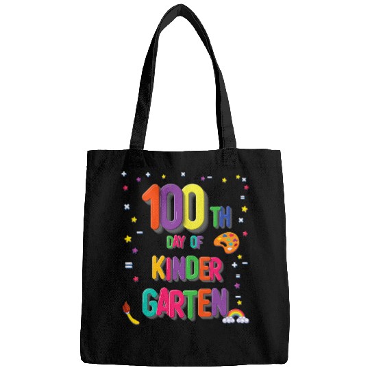 Happy 100th Day Of Kindergarten Teacher Gift Student Kids Bags