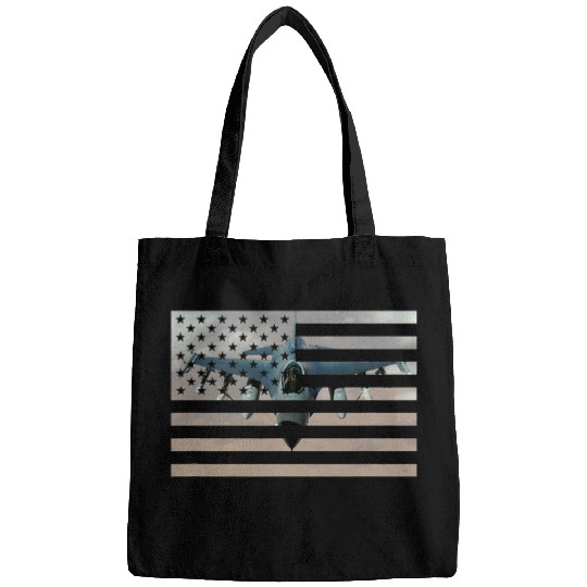 Fighter Jet American Flag USA Military Air Pilot Bags