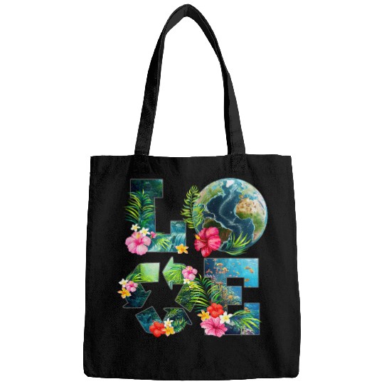 Love Earth Day Recycling Happy Earth Day 2024 Teacher Kids Bags