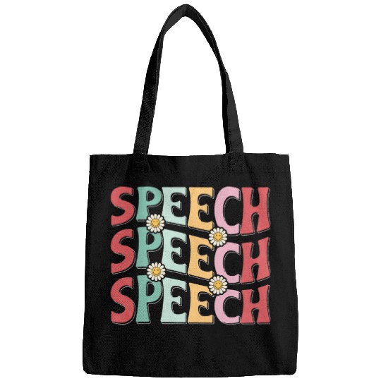 Speech Therapy Retro Speech Language Pathologist Therapist Bags
