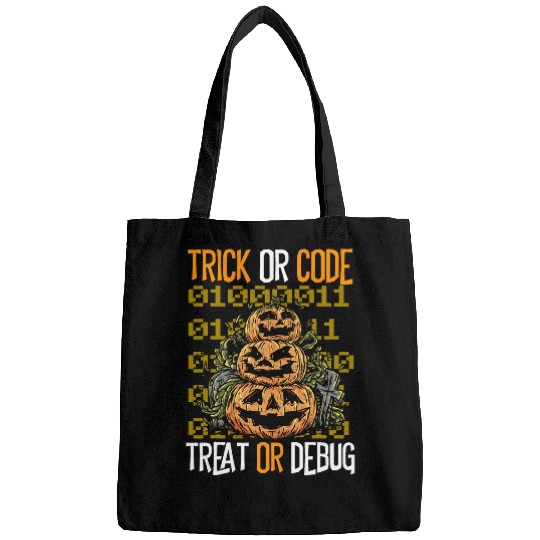 Trick or Code Treat or Debug Programmer Halloween Bags