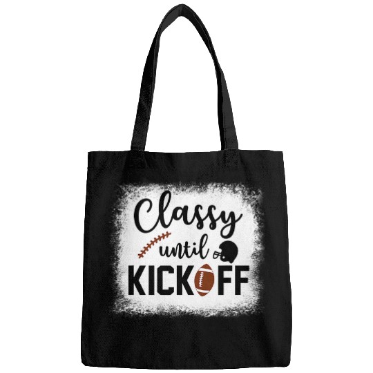 Classy Until Kick Off Funny Football Bleached Rugby Ball Bags