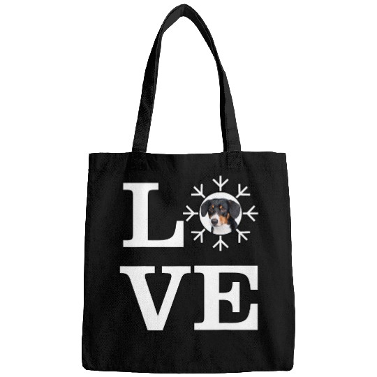 Love Snowflake Dog Entlebucher Sennenhund Bags
