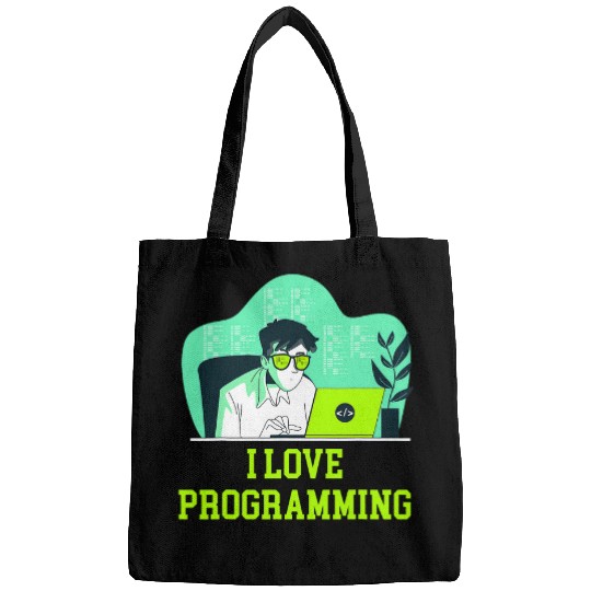 I Love Programming Professional Computer Programming Career Bags
