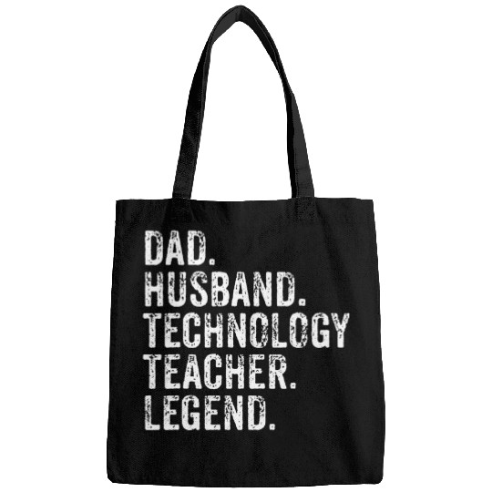 Mens Funny Dad Husband Technology Teacher Legend Fathers Day 1 Bags