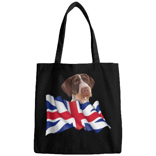 Union Jack Flag Dog Pointers German Wirehaired Bags