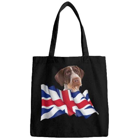 Union Jack Flag Dog Pointers German Wirehaired Bags