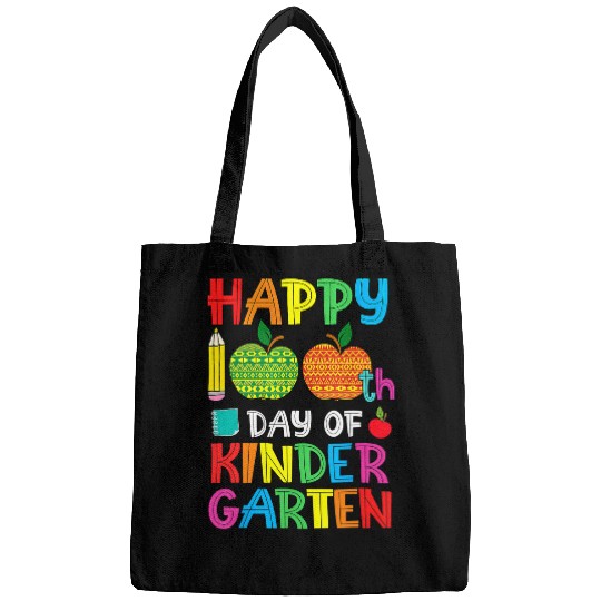 happy 100th day of kindergarten teacher or student s Bags