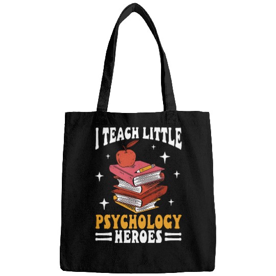 I Teach Little Psychology Heroes Psychology Teacher Bags