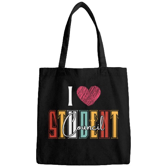 I Love Student Council for Teacher and Student Council Vibes Bags