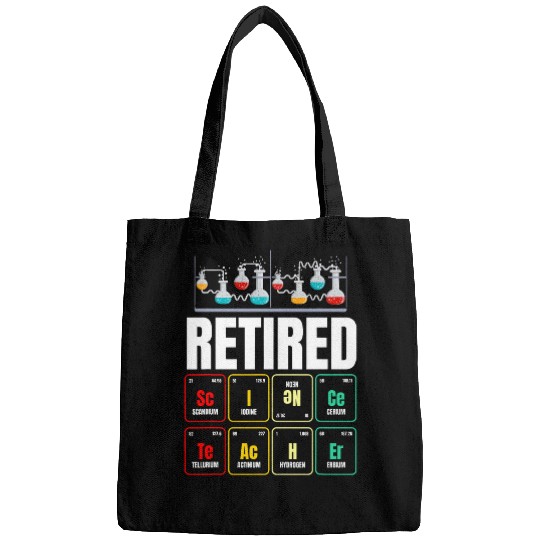 Science Teacher Periodic Table Pension Retirement Bags