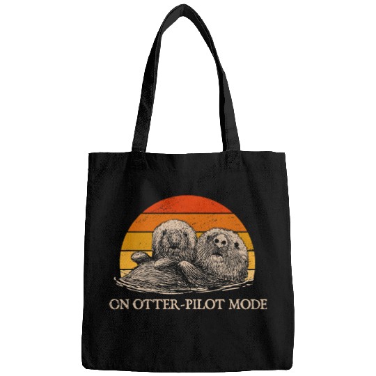 On OtterPilot Mode Funny Otter Lover Humor Sea Animal Bags